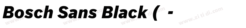 Bosch Sans Black (标题字体转换